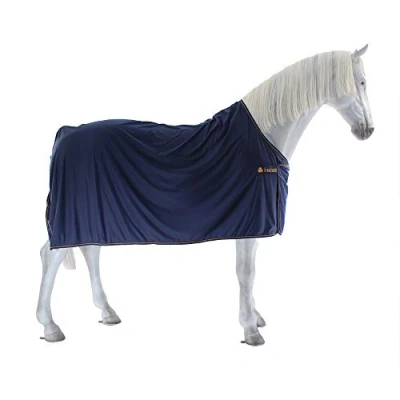 Afbeelding van Bucas Panel Prize Cooler Promo Deken Navy Goud Bovenlengte: 145 cm &amp; Onderlengte: 198