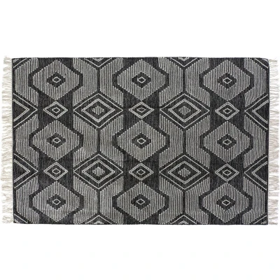 Afbeelding van Tapijt DKD Home Decor Wit Zwart Katoen (160 x 230 1 cm)