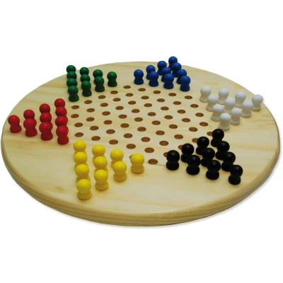 Afbeelding van Halma ster hout 28 cm m.gekl.houten penn