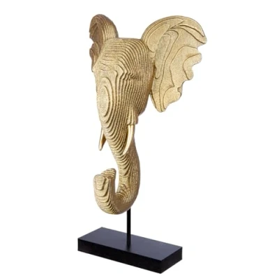 Afbeelding van Sculptuur Olifant Goud Polyresin Hoogte 46 cm Woon Woonaccessoire Decoratie Deco Luxe Interieur Hotel Chic