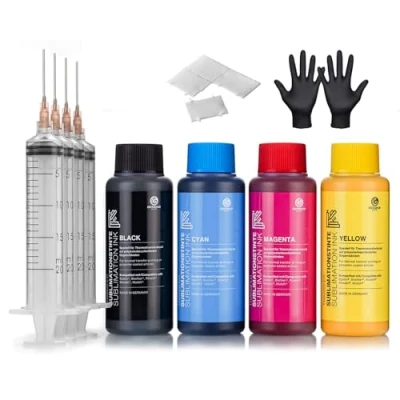 Afbeelding van Octopus 4 x 500 ml sublimatie inkt compatibel met Epson, Brother, Roland, Mimaki, Mutoh, CMYK