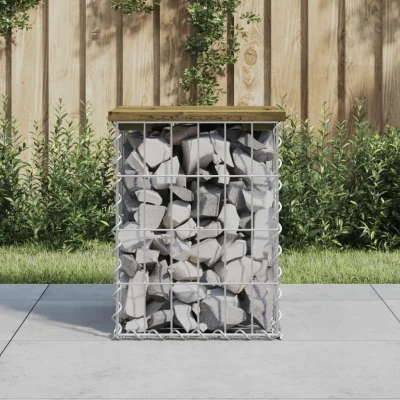 Afbeelding van Tuinbank schanskorfontwerp 33x31x42 cm geïmpregneerd grenenhout
