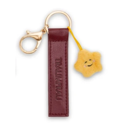 Afbeelding van NICI sleutelhanger voor dames, droomleer, 10 cm, met rode ster rugzak of tas, groot en klein 62028