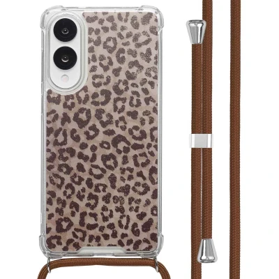 Afbeelding van imoshion Design hoesje met koord voor de Samsung Galaxy S25 Edge Leopard Mood