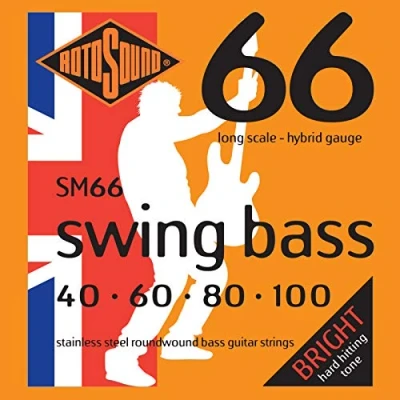Afbeelding van Rotosound bas snaren SM66 4er 40 100 Swing 66, Stainless Steel Snarenset voor 4 string basgitaar