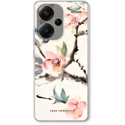 Afbeelding van Case Company® hoesje geschikt voor Xiaomi Redmi Note 13 Pro plus Japanse bloemen Soft Cover Telefoonhoesje Bescherming aan alle Kanten en Schermrand