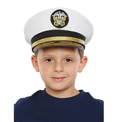 Afbeelding van Dress Up America Marineblauwe admiraalhoed voor kinderen (één maat)