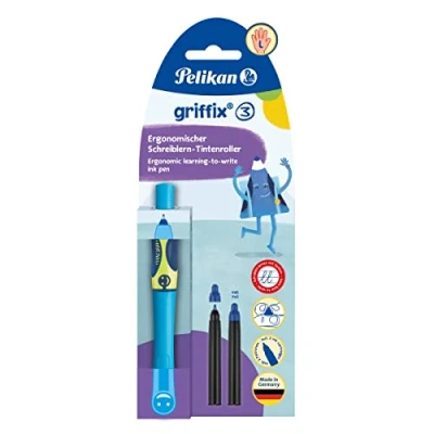 Afbeelding van Pelikan inktpen griffix® Neon Fresh Blue linkshandig