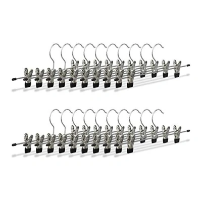 Afbeelding van Relaxdays broekhanger klemmen met antislip 20 stuks metaal
