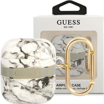 Afbeelding van Guess GUA2HCHMAG AirPods cover grijs/grijze Marble Strap Collection