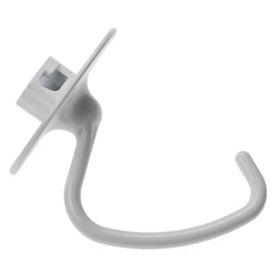 Afbeelding van vhbw Deeghaak compatibel met KitchenAid Artisan 5KSM125ECU, 5KSM125EER, 5KSM150PSE keukenmachine, blad, 14,5 x 12 cm, aluminium wit