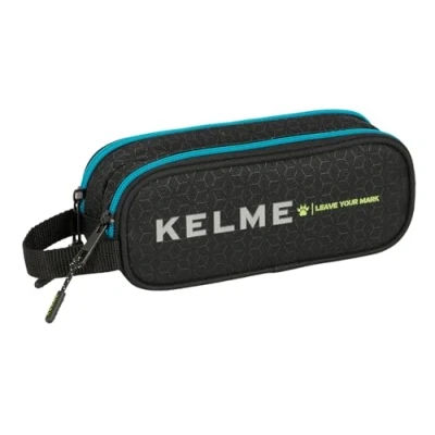 Afbeelding van Pennenetui met 2 vakken Kelme Iron Zwart 21 x 8 6 cm