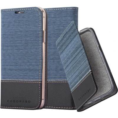 Afbeelding van Cadorabo Hoesje geschikt voor Apple iPhone 13 PRO MAX in DONKERBLAUW ZWART Beschermhoes met magnetische sluiting, standfunctie en kaartvakje Book Case Cover Etui