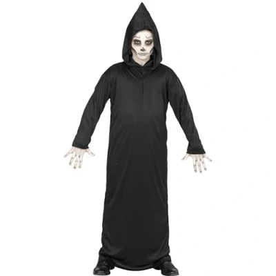 Afbeelding van Widmann Beul &amp; Magere Hein Kostuum Grim Reaper Man Zwart Maat 116 Carnavalskleding Verkleedkleding