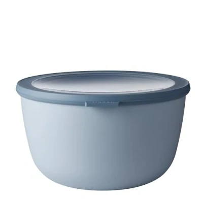 Afbeelding van Mepal Cirqula, multifunctionele kom, lichtblauw (Nordic Blue), inhoud 3000 ml, afneembaar deksel, onbreekbaar, waterdicht, geschikt voor diepvriezer en koud bewaren, afwasmachinebestendig