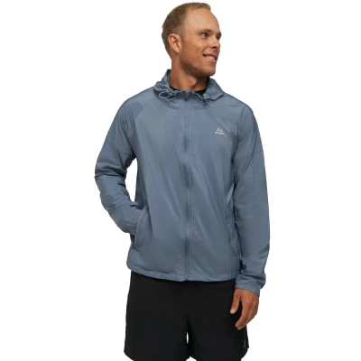 Afbeelding van DANISH ENDURANCE Winddichte herenjas, licht en ademend, gesloten zakken, verstelbare capuchon, Blauw