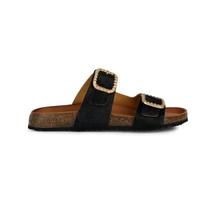 Afbeelding van Geox NEW Brionia Muiltjes, Dames, Maat: 35, Black Leer