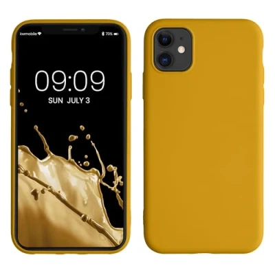 Afbeelding van kwmobile telefoonhoesje geschikt voor Apple iPhone 11 Hoesje smartphone Back cover in honinggeel
