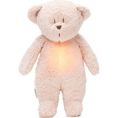 Afbeelding van Moonie 2.0 next gen knuffelbeer met nachtlamp en geluid rose natur 28 cm