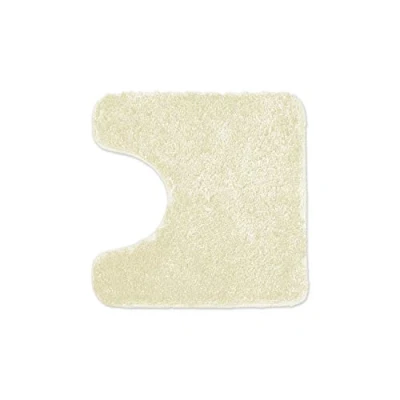 Afbeelding van Badkamer Tapijt Crème Badmat kan gecombineerd worden tot een set Antislip &amp; Maschinewasbaar Toiletmat 45x45cm MET WC Uitsparing