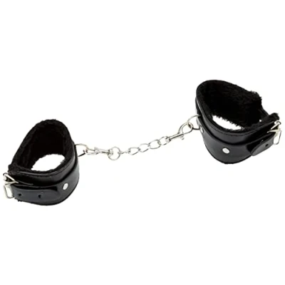 Afbeelding van Plush Bonded Leather Hand Cuffs With Adjustable Straps