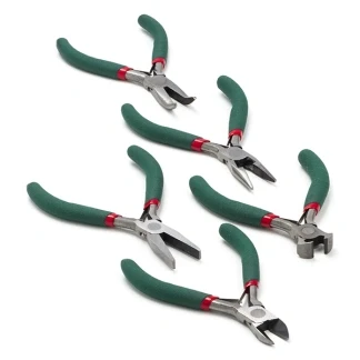 Afbeelding van Tangenset Velleman 5 stuks (Zijkniptang, Kopkniptang, Rondbektang, Platbektang, Lange bektang)