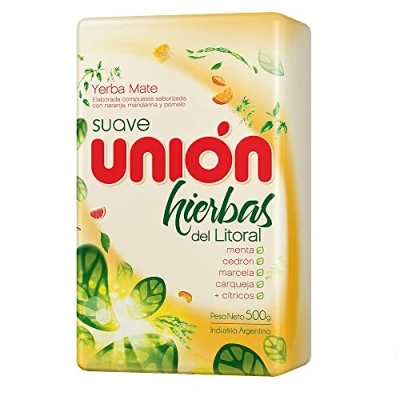 Afbeelding van Union Hierbas del Litoral Yerba Mate uit Argentinië Citrusvruchtensmaak 0,5 kg Thee