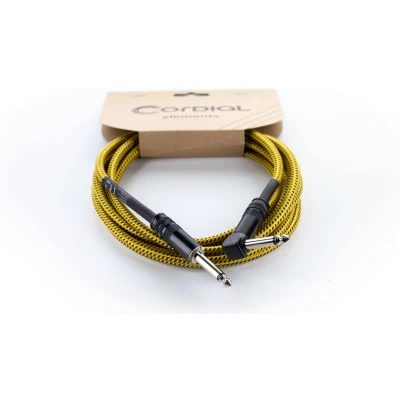 Afbeelding van Cordial EI 1,5 PR TWEED YE Instrumenten Aansluitkabel [1x Jackplug male 6,3 mm (mono) 1x (mono)] 1.50 m Zwart, Geel