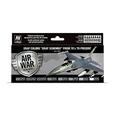 Afbeelding van Vallejo val 71156 Model Air USAF colors “Grey Schemes 8 x 17 ml