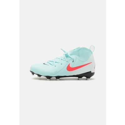 Afbeelding van Nike Performance JR Phantom LUNA II ACAD FG/MG Unisex Voetbalschoenen met kunststof noppen voor kinderen, Maat: 32, Mint/atomic red/off noir