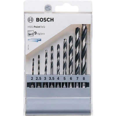 Afbeelding van Bosch Accessories 2607002826 PointTeQ Spiraalboorset 9 delig