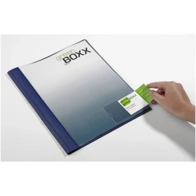 Image de Durable 807919 sachet de 10 pochettes adhésives pour carte visite 57 x 90 mm