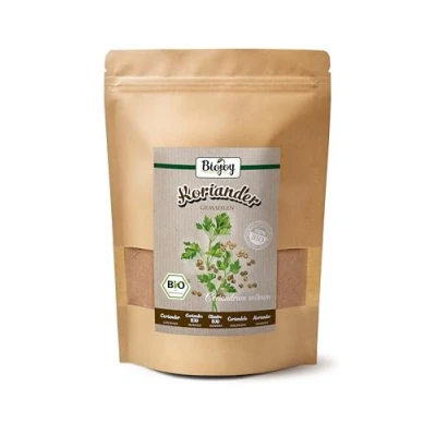 Afbeelding van Biojoy Gemalen biologische korianderzaad (500 g), koriander poeder (Coriandrum sativum)