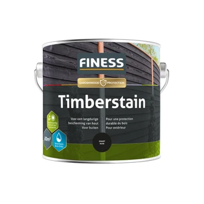 Afbeelding van Finess timberstain 2,5 liter, zwart ral 9005