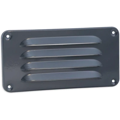 Afbeelding van Nedco schoepenrooster ooster aluminium grijs 180x90 mm