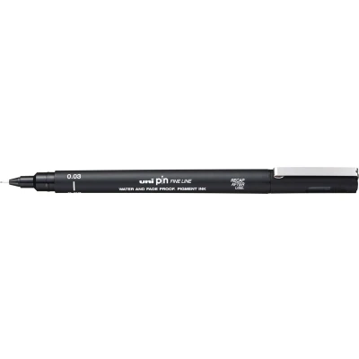 Afbeelding van Uni Pin fineliner, 0,03 mm, ronde punt, zwart tekenstift