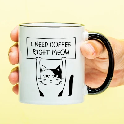 Afbeelding van Mok I Need Coffee Right Meow