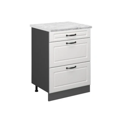 Afbeelding van Vicco Keukenonderkast R Line, Wit Landhuis/Wit, 30 cm WB Marmer