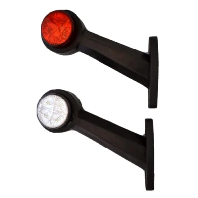Afbeelding van Set van 2 LED 24V wit rood chassis vrachtwagen aanhanger caravan camper