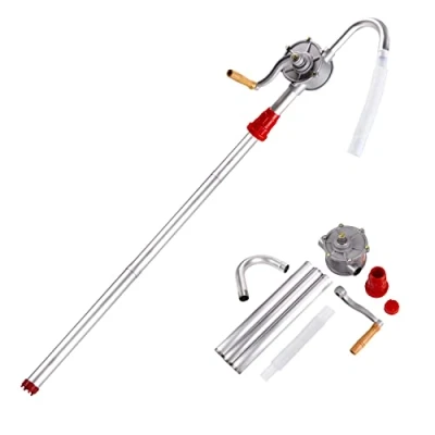 Afbeelding van LEMOTO Olievat Pomp, Aluminium Rotary Hand Crank Drum Pomp voor Benzine Diesel Brandstof Garage Vat Tool