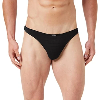 Afbeelding van Bruno Banani String Check Line 2.0 Tangas voor heren, Zwart geruit 125