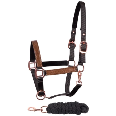 Image de Harry&#039;s Horse Ensemble Licol Metallic II bronze Poney
