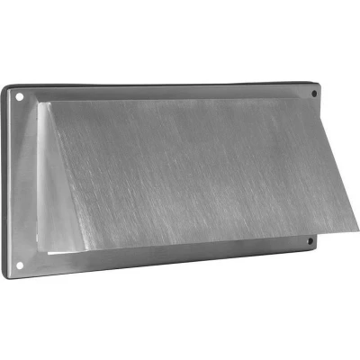Afbeelding van Nedco buitenrooster 250x125mm schuine kap RVS