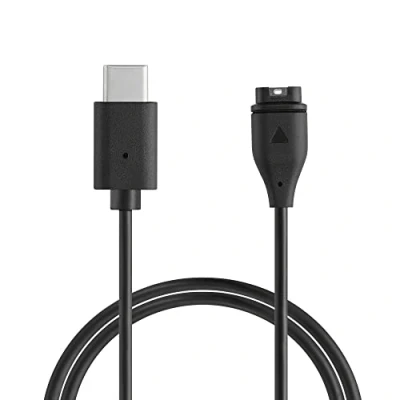 Afbeelding van kwmobile USB oplaadkabel geschikt voor Garmin Instinct 2 Solar / kabel Laadkabel smartwatch in zwart