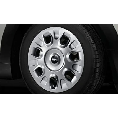 Afbeelding van MINI 36136785977 zilveren velg met logo voor 15 inch wielen
