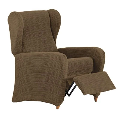 Afbeelding van Eysa Aquiles elastische banksprei relaxstoel kleur 07 bruin, polyester katoen, 37 x 29 5 cm