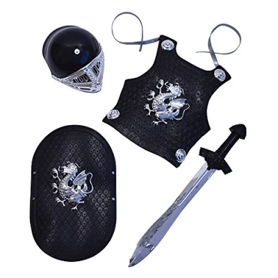 Afbeelding van Bristol Novelty BA601 Black Knight Armour Set 1 stuk, Eén maat
