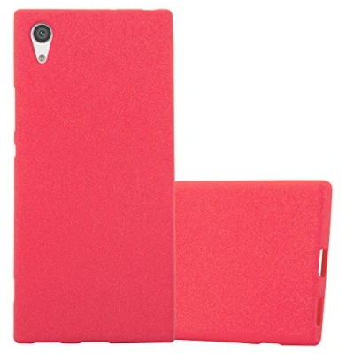 Afbeelding van Cadorabo Hoesje geschikt voor Sony Xperia XA1 in FROST ROOD Beschermhoes gemaakt van flexibel TPU silicone Case Cover