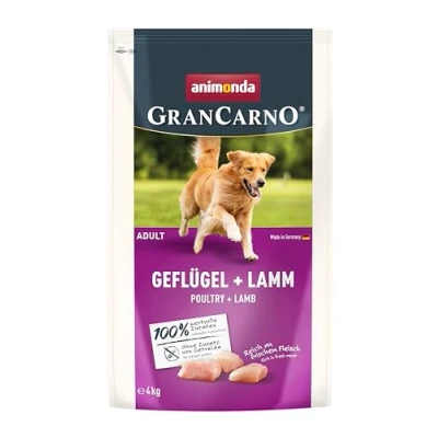 Afbeelding van Voordeelpakket: 2x4kg animonda GranCarno Adult Gevogelte + Lam droogvoer voor honden