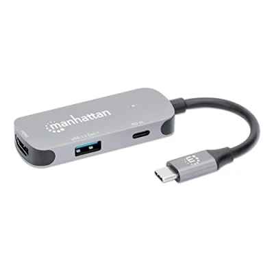 Afbeelding van Manhattan USB C auf HDMI 3 in 1 Docking Konverter Laptopdockingstation Power Delivery